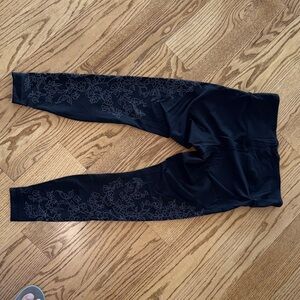 lululemon athletica Black Floral Leggings